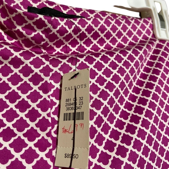 NWT Talbots pink & white Chatham Capris stretch size 4 - Picture 4 of 4